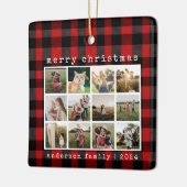 FotoCollage für die Schreibmaschine Red Kariert Fa Keramikornament (Links)