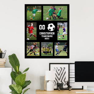 Fotocollage für Fußballteam Poster
