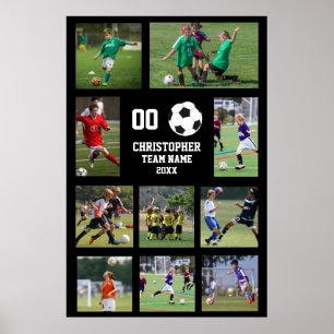Fotocollage für Fußballteam Poster