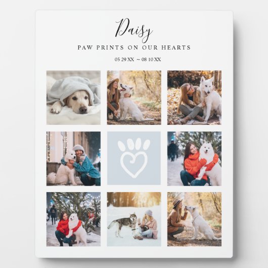 Fotocollage für Haustiere Drucke auf unserem Herze Fotoplatte (Vorderseite)