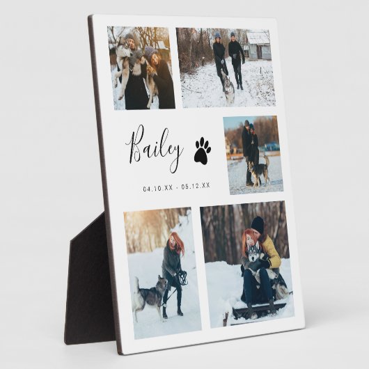 Fotocollage für Haustiere Drucke auf unserem Herze Fotoplatte (Seite)