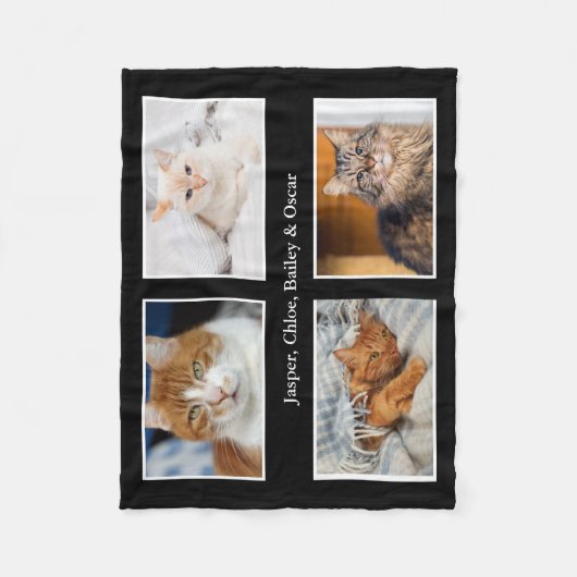 Fotocollage für Haustiere Fleecedecke (Vorderseite)