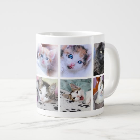 Fotocollage für Haustiere Jumbo-Tasse (Vorderseite Rechts)