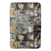 FotoCollage für Hühner und Räuber, groß Badematte (Vorderseite Vertikal)