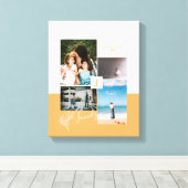 FotoCollage für moderne Farbblöcke Leinwanddruck (Insitu (Holzboden))