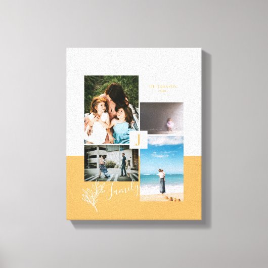 FotoCollage für moderne Farbblöcke Leinwanddruck (Vorderseite)