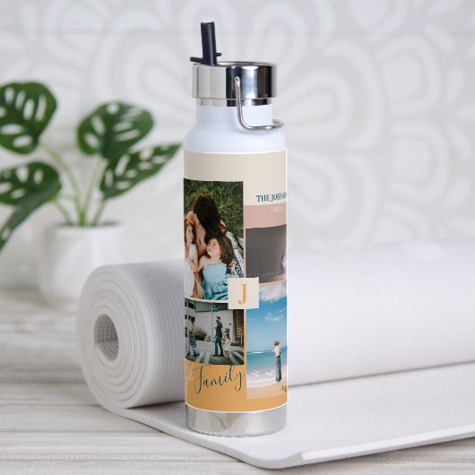 FotoCollage für moderne Farbblöcke Trinkflasche (Yoga)