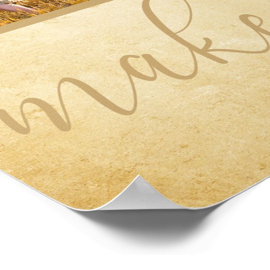 FotoCollage - Großkinder machen das Leben rustikal Poster (Ecke)