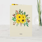 FotoCollage "Happy Birthday" Sonnenblumen Karte (Rückseite)