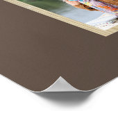 Fotocollage Holz-Look Rahmen braun Poster (Ecke)