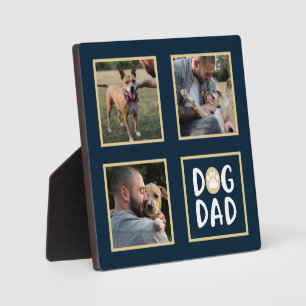 Fotocollage Hund Papa Pfotenabdruck Plakette Fotoplatte