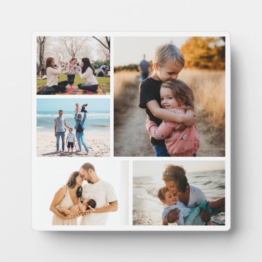 Fotocollage Ideen für Geschenke erstellen 5 Fotos Fotoplatte (Vorderseite)