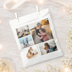 Fotocollage Ideen für Geschenke erstellen 5 Fotos Geschenktütchen