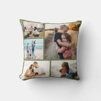 Fotocollage Ideen für Geschenke erstellen 5 Fotos Kissen