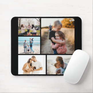 Fotocollage Ideen für Geschenke erstellen 5 Fotos Mousepad