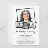 FotoCollage in Love Memory Feier des Lebens Einladung (Vorderseite)