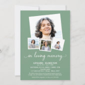 FotoCollage in Love Memory Feier des Lebens Einladung (Vorderseite)