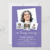 FotoCollage in Love Memory Feier des Lebens Einladung (Vorderseite)