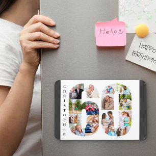 FotoCollage in Number 60 - 60. Geburtstag Magnet