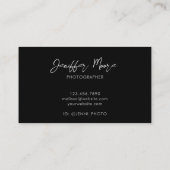 Fotocollage & Kalligraphie Monogramm Fotografie Visitenkarte (Rückseite)