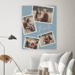 FotoCollage Künstlicher Leinwanddruck<br><div class="desc">Moderne Script-Familie 4 Foto Collage Imitate Canvas Print. Klicken Sie auf die Schaltfläche Bearbeiten/Personalisieren,  um dieses Design mit Ihren Fotos und Farbeinstellungen anzupassen.</div>