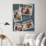 FotoCollage Künstlicher Leinwanddruck<br><div class="desc">Moderne Script-Familie 4 Foto Collage Imitate Canvas Print. Klicken Sie auf die Schaltfläche Bearbeiten/Personalisieren,  um dieses Design mit Ihren Fotos und Farbeinstellungen anzupassen.</div>