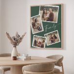 FotoCollage Künstlicher Leinwanddruck<br><div class="desc">Moderne Script-Familie 4 Foto Collage Imitate Canvas Print. Klicken Sie auf die Schaltfläche Bearbeiten/Personalisieren,  um dieses Design mit Ihren Fotos und Farbeinstellungen anzupassen.</div>