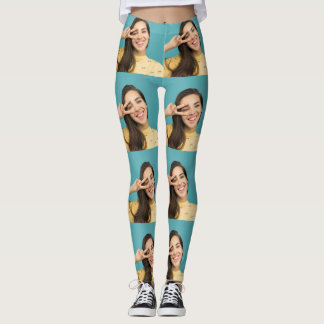 FotoCollage Leggings Personalisierte Gesichtspress