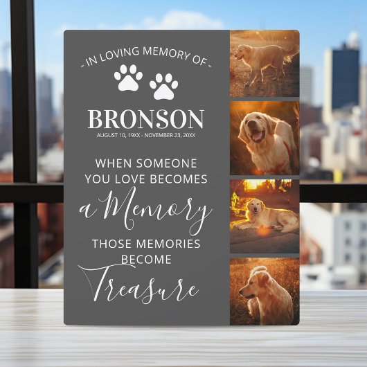 FotoCollage - Memorial Keepake für Haustiere Fotoplatte