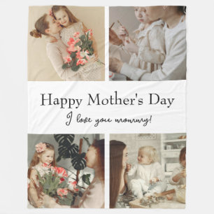 FotoCollage & Message - Personalisiertes Geschenk  Fleecedecke