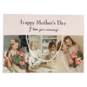 FotoCollage & Message - Personalisiertes Geschenk Große Geschenktüte (Rückseite)