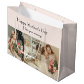 FotoCollage & Message - Personalisiertes Geschenk Große Geschenktüte (Vorderseite Schrägansicht)