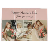 FotoCollage & Message - Personalisiertes Geschenk Große Geschenktüte (Rückseite)