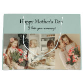 FotoCollage & Message - Personalisiertes Geschenk Große Geschenktüte (Vorderseite)