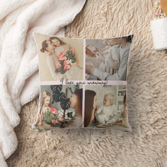 FotoCollage & Message - Personalisiertes Geschenk  Kissen (Decke)