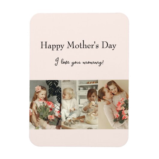 FotoCollage & Message - Personalisiertes Geschenk Magnet (Vertikal)