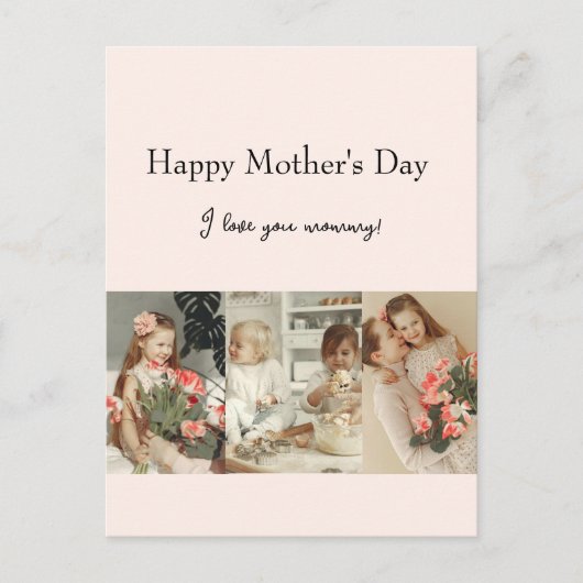 FotoCollage & Message - Personalisiertes Geschenk  Postkarte (Vorderseite)