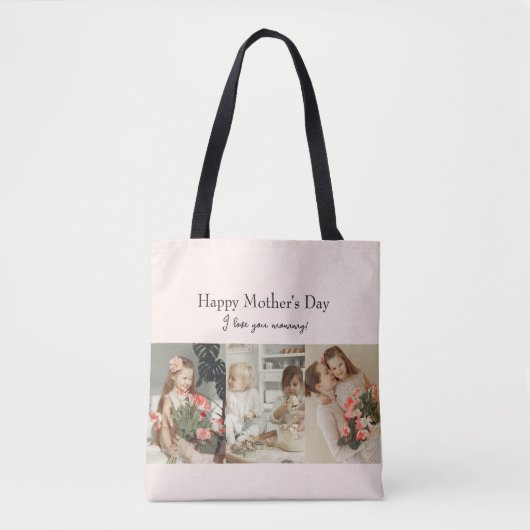 FotoCollage & Message - Personalisiertes Geschenk Tasche (Vorderseite)