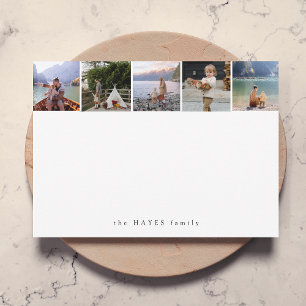 FotoCollage Minimalistisch sauber, einfach weiß Mitteilungskarte