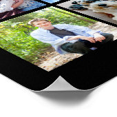FotoCollage mit 17 Fotos - kann Farbe bearbeiten Poster (Ecke)