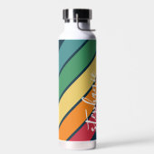 FotoCollage mit 4 Fotos Farbenfrohe Retro Streifen Trinkflasche (Links)