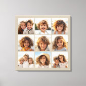 FotoCollage mit 9 quadratischen Fotos - Taupe Leinwanddruck (Vorderseite)