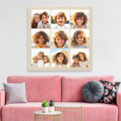 FotoCollage mit 9 quadratischen Fotos - Taupe Leinwanddruck (Insitu (Wohnzimmer))