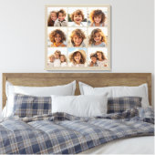 FotoCollage mit 9 quadratischen Fotos - Taupe Leinwanddruck (Insitu (Schlafzimmer))