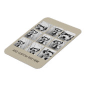 FotoCollage mit 9 quadratischen Fotos - Taupe Magnet (Linke Seite)