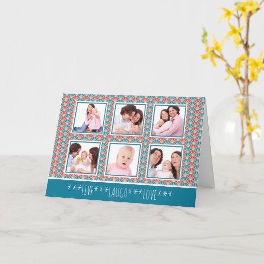 FotoCollage mit dekorativem Lüftermuster Karte (Gelbe Blume)