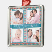 FotoCollage mit dekorativem Lüftermuster Ornament Aus Metall (Links)