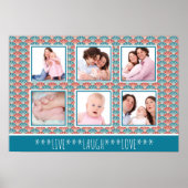 FotoCollage mit dekorativem Lüftermuster Poster (Vorne)