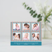 FotoCollage mit dekorativem Lüftermuster Postkarte (Stehend Vorderseite)