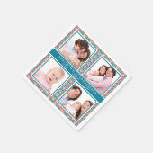 FotoCollage mit dekorativem Lüftermuster Serviette (Ecke)